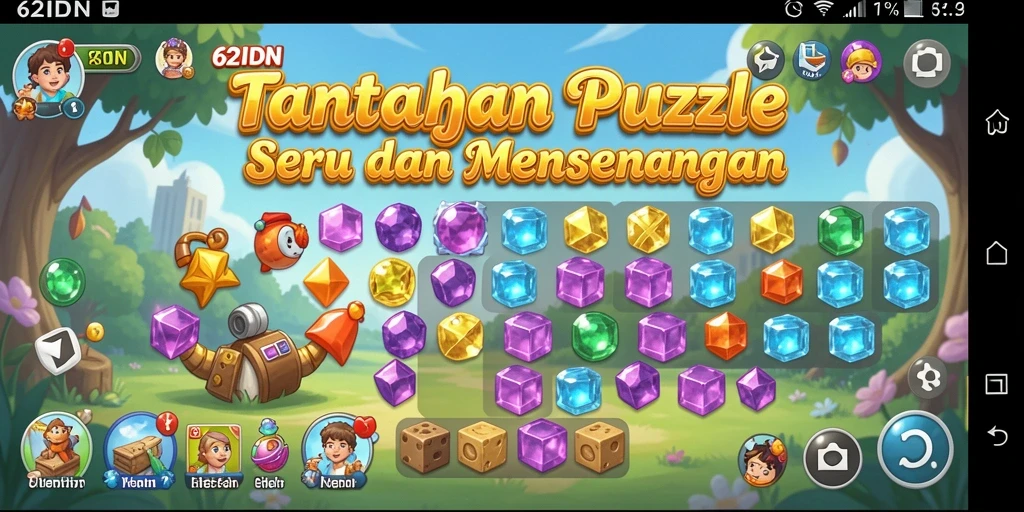 Tampilan gameplay puzzle 62IDN yang menarik dan penuh tantangan.