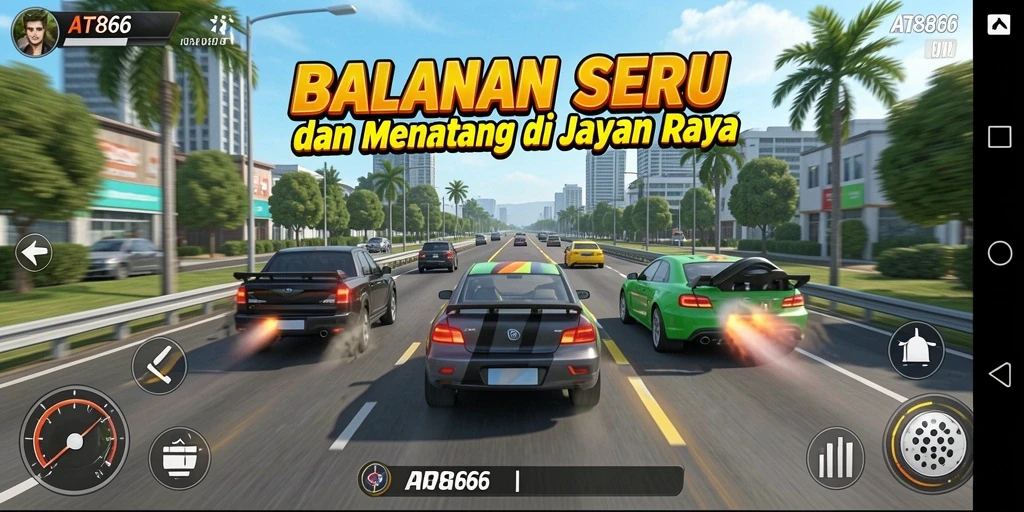 Gameplay seru dari AT866 dengan rivalitas kompetitif.