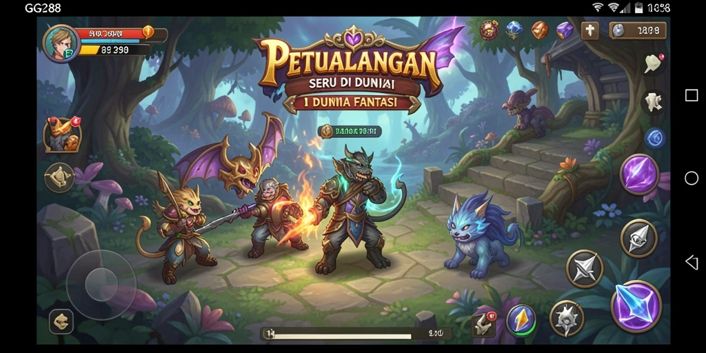 Tangkapan layar gameplay <strong>GG288</strong> menunjukkan aksi seru dalam petualangan yang mendebarkan.