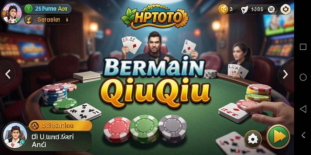 Tampilan gameplay seru di HPTOTO dengan kartu QiuQiu.