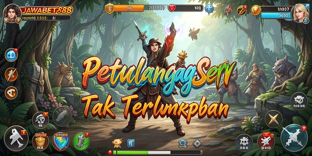 Tampilan gameplay JAWABET88 yang penuh aksi dan petualangan.
