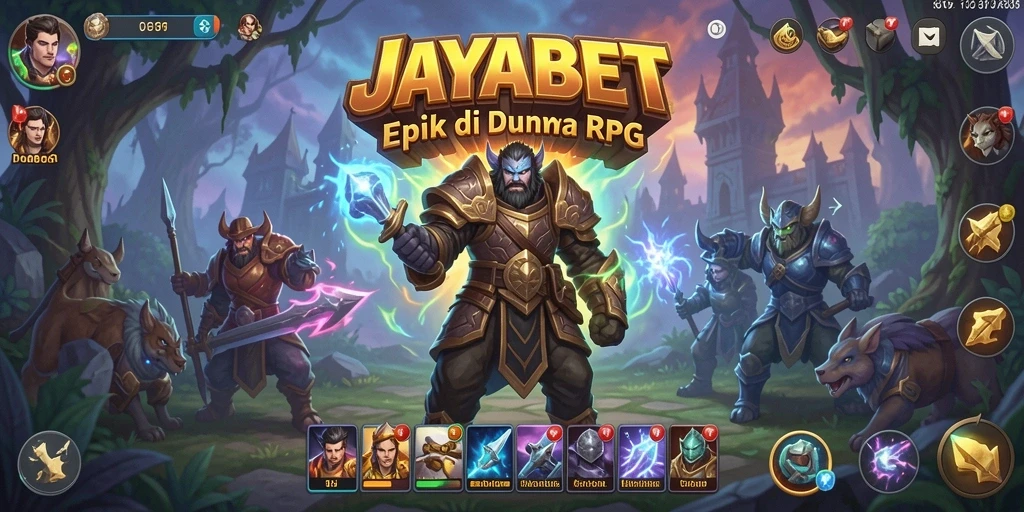 Screenshot JAYABET menampilkan gameplay RPG yang epik dan menawan.