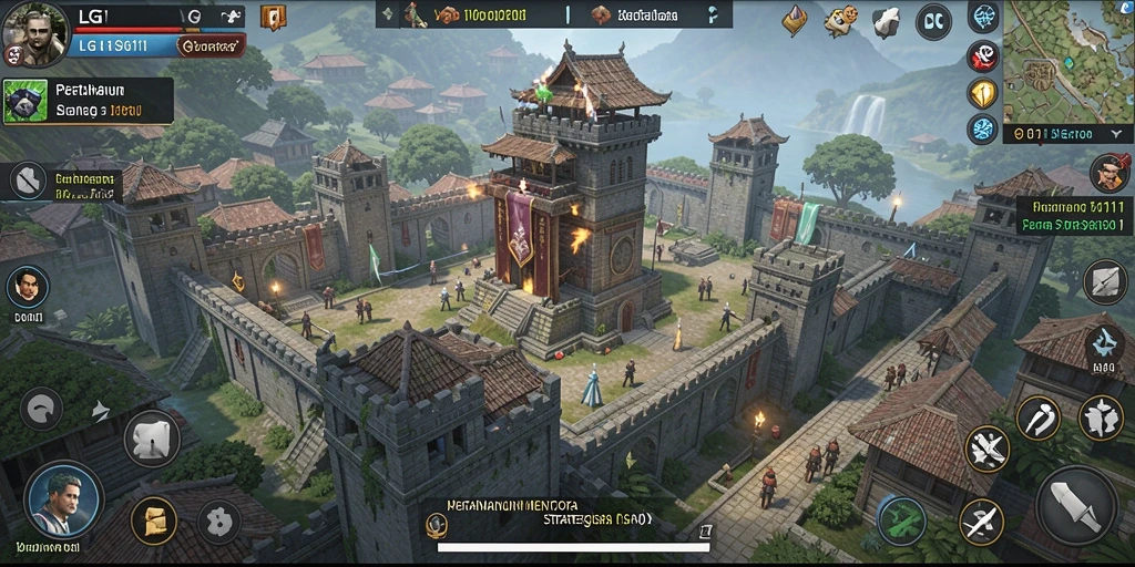 Screenshot gameplay LG111 menampilkan aksi menara pertahanan yang mendebarkan.