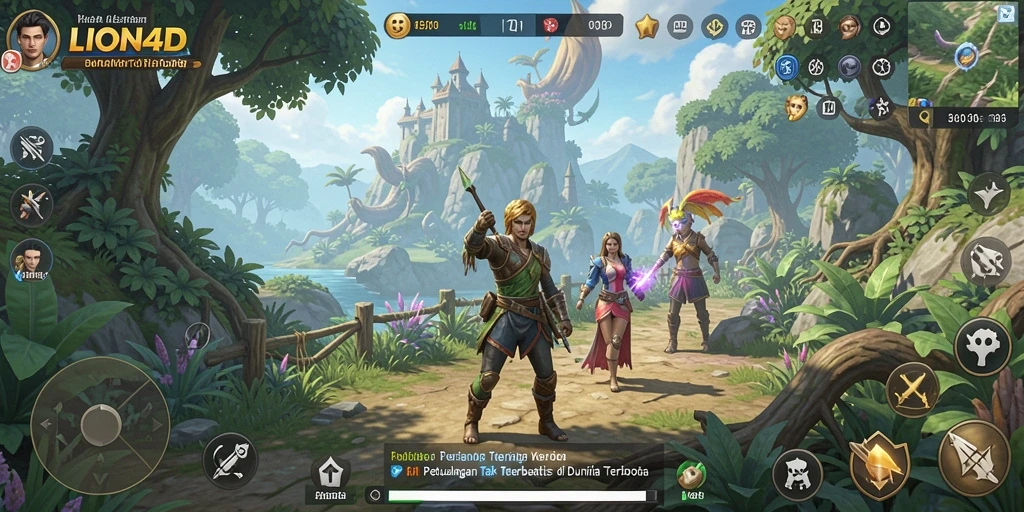 Gameplay epic LION4D dengan dunia terbuka yang menawan.