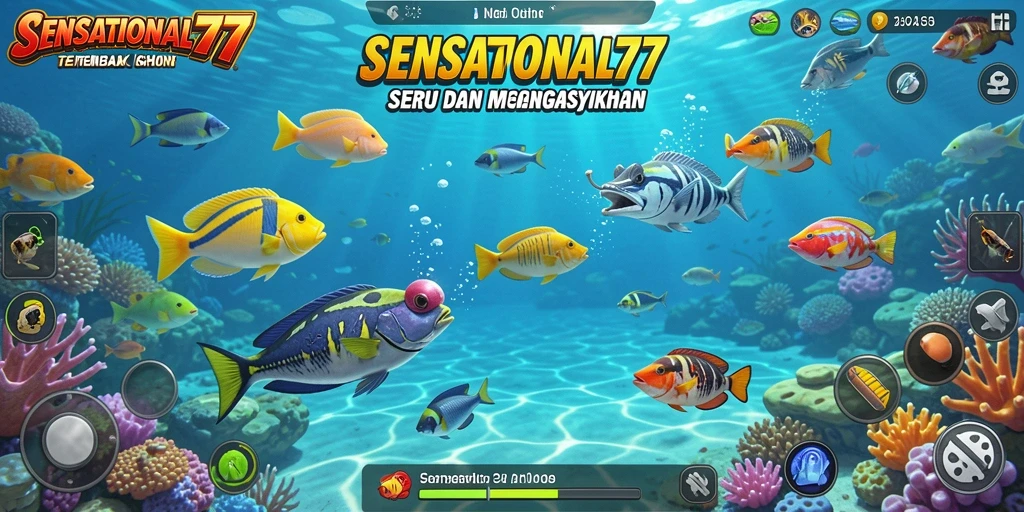 Gameplay seru menembak ikan di SENSATIONAL77