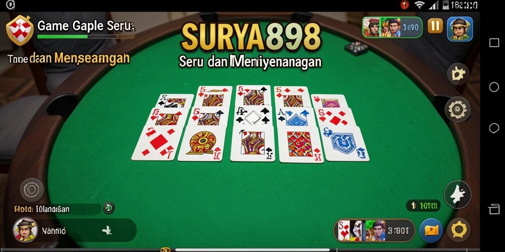 Tampilan gameplay seru Gaple di SURYA898.
