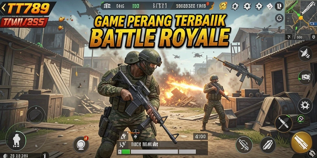 Tangkapan layar gameplay <strong>TT789</strong> memperlihatkan aksi pertempuran yang intens di arena.