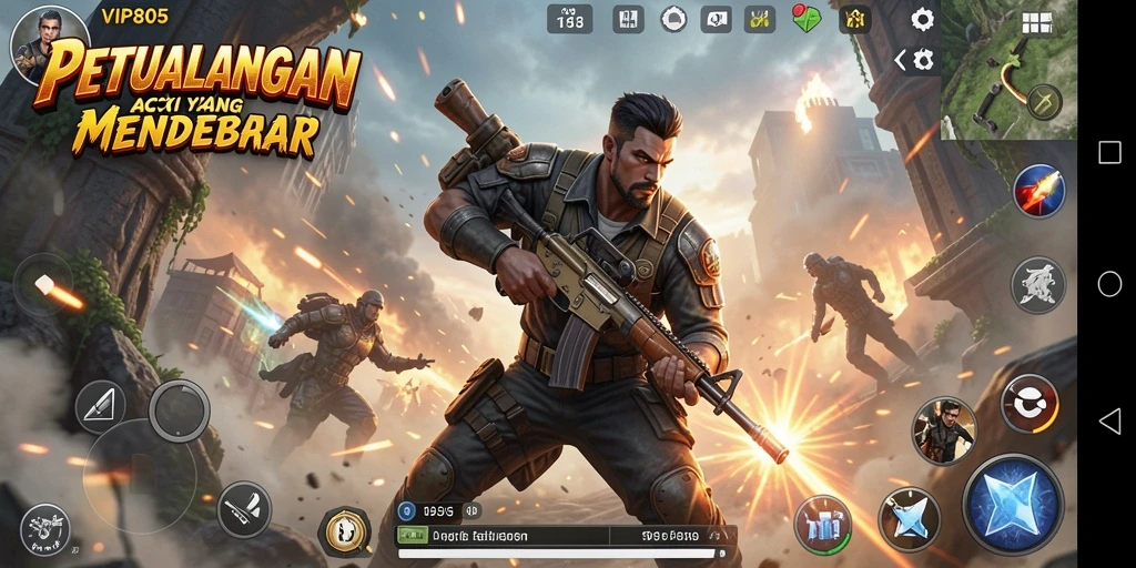 Gameplay mendebarkan dari VIP805 penuh aksi.