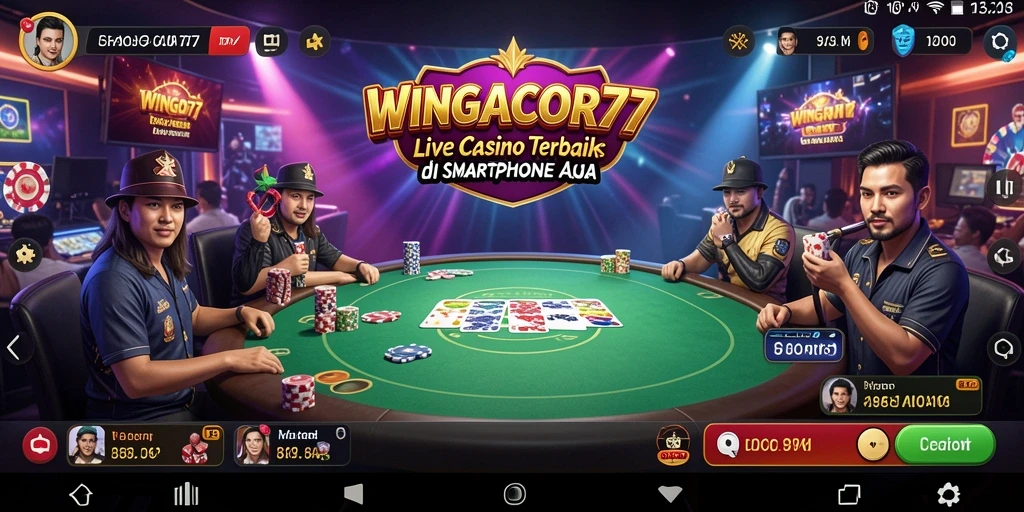 Tampilan gameplay Live Casino yang mengasyikkan di WINGACOR77.